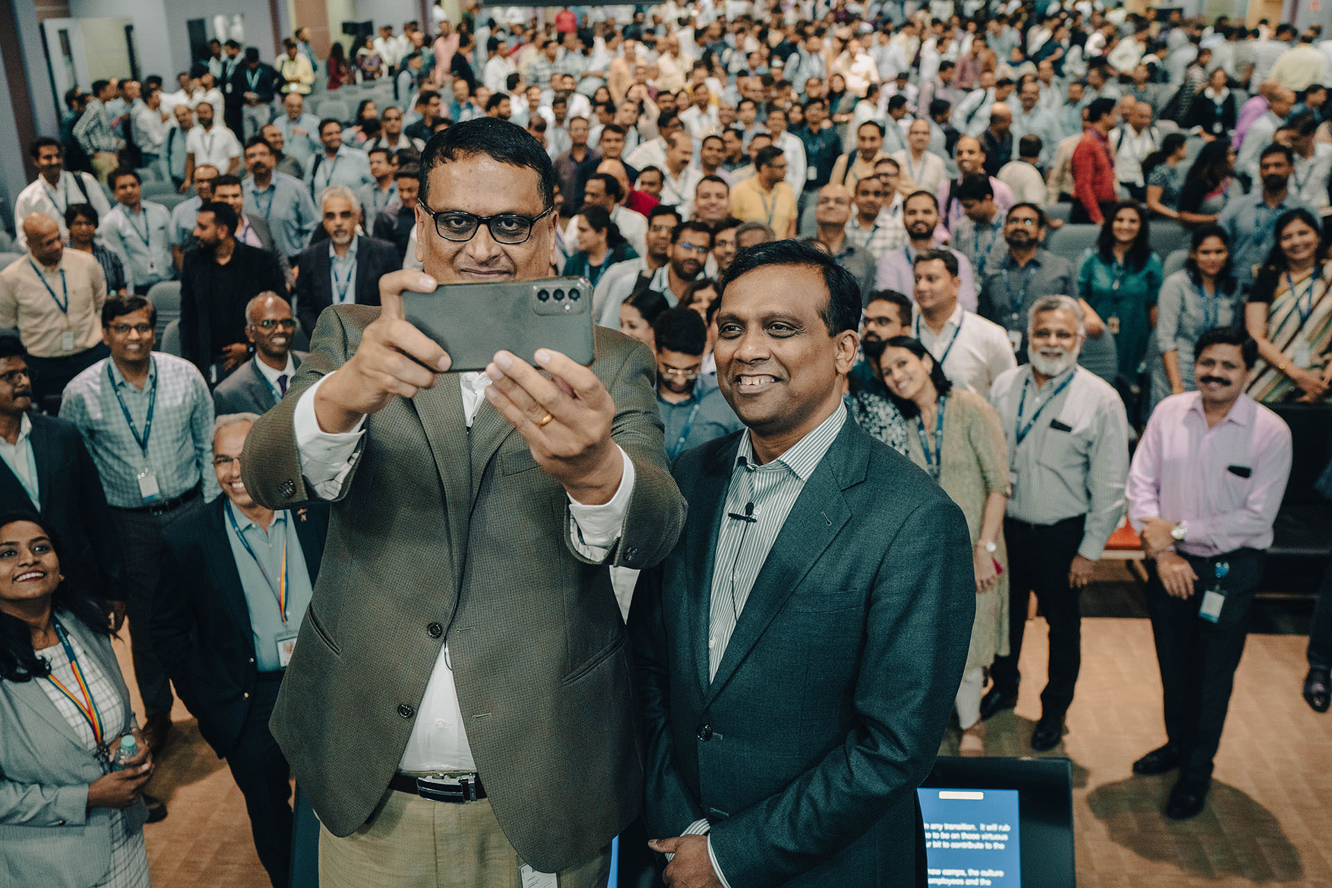 On assignment documenting Mr Ravi Kumar, Cognizant's new CEO, first visit to India. Corporate reportage in India. Corporate Photography, building a genuine and transparent visual representation of a corporate, helping to convey its personality, achievements, and aspirations.