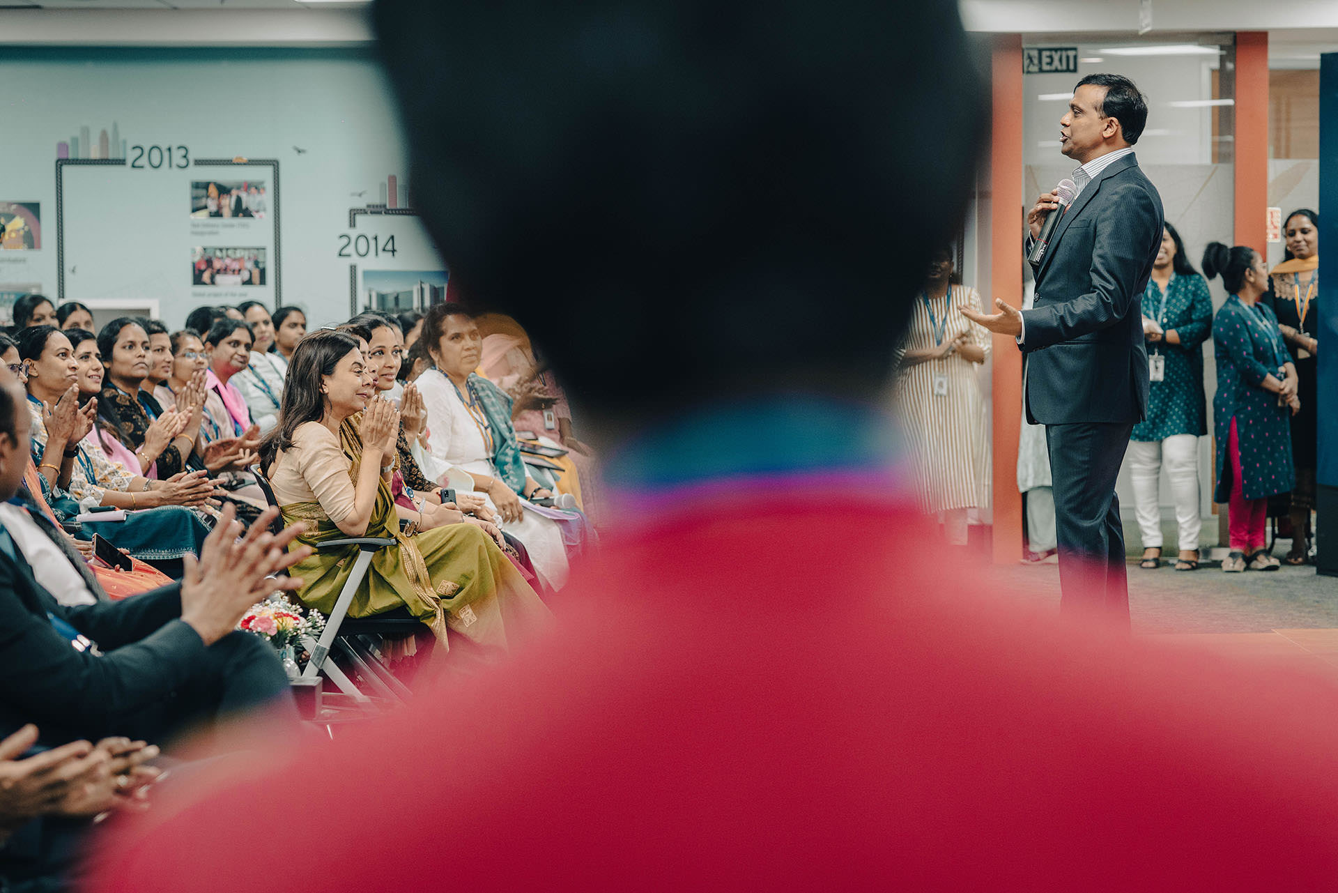 On assignment documenting Mr Ravi Kumar, Cognizant's new CEO, first visit to India. Corporate reportage in India. Corporate Photography, building a genuine and transparent visual representation of a corporate, helping to convey its personality, achievements, and aspirations.